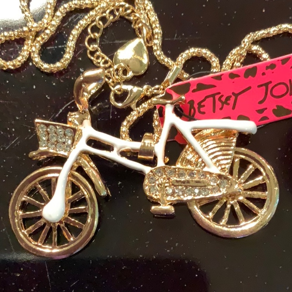 New Betsey Johnson Bicycle Enamel Rhinestone #E3
